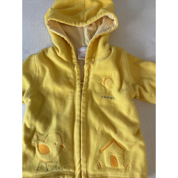 Oshkosh Baby fleece three-piece outfit, Yellow Size L 6-9 Mo Chick Bird - Picture 2 of 15